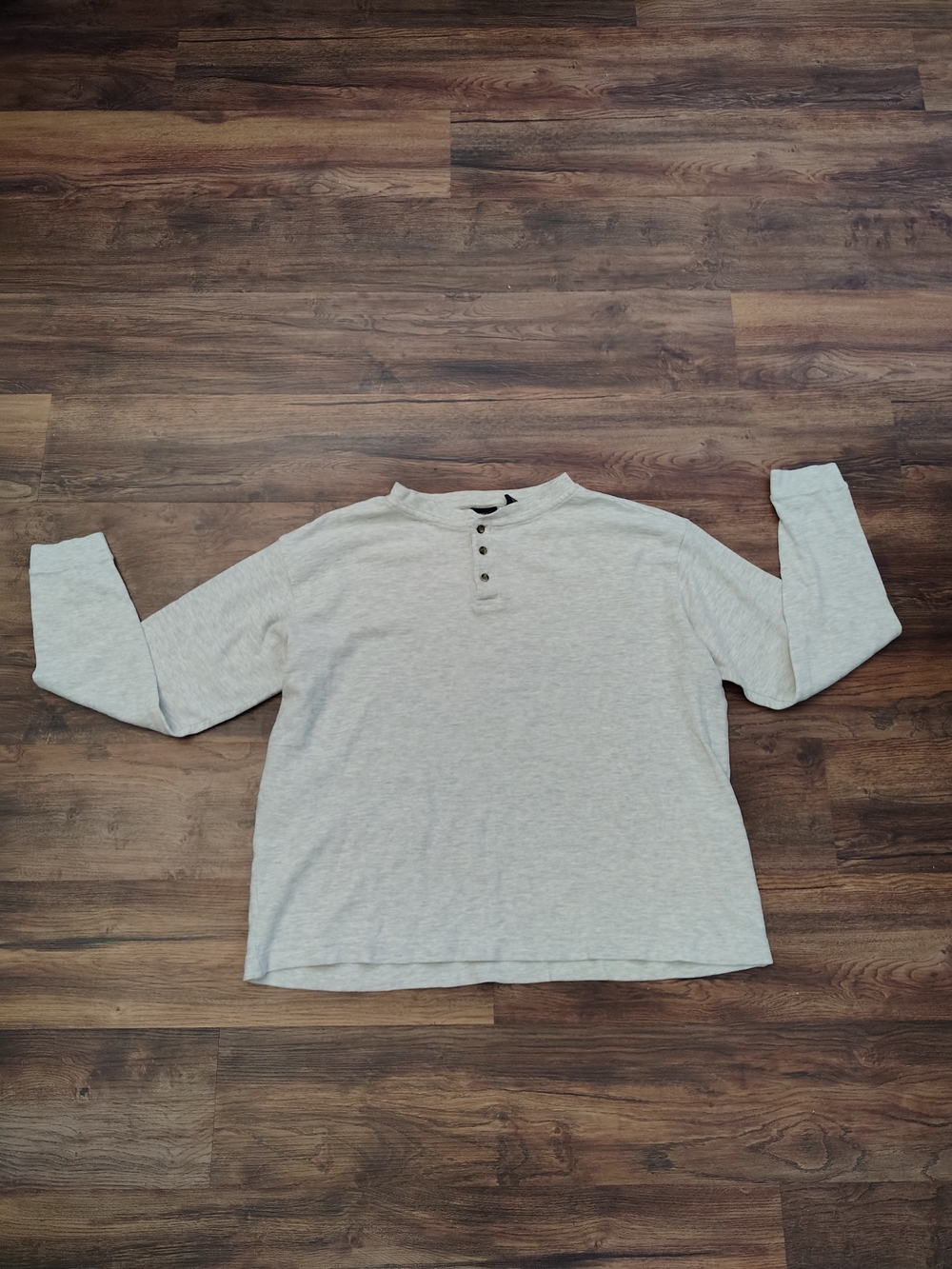 Dockers Light Gray Long-Sleeve Henley Shirt